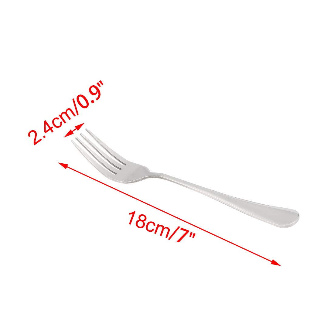 Uxcell Stainless Steel Forks 6 Pcs Salad Dinner Fork Tableware Dinnerware For Eating Cooking 7''