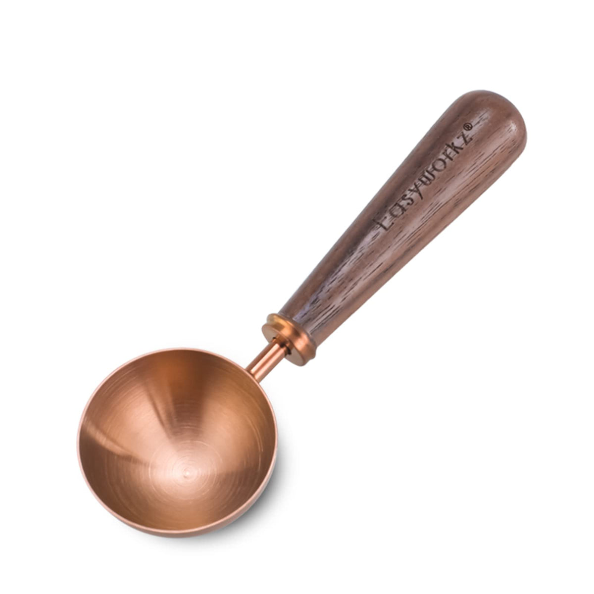 Easyworkz Retro Stainless Steel Coffee Spoon With Black Walnut Handle,10G - Measuring Spoon (Rose Gold)