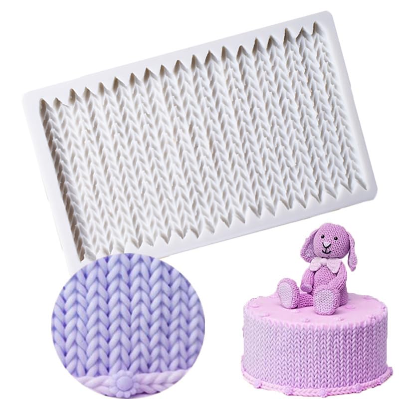 Fondant Sweater Knit Knitting Texture Silicone Chocolate For Fondant Chocolate Cake Decoration Silicone