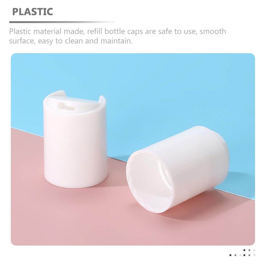 Minkissy 6Pcs White Plastic Lotion Bottle Caps Replacement Dispensing Lids Pump For Shampoo Lotion Tops Shampoo Pump Head Plasti