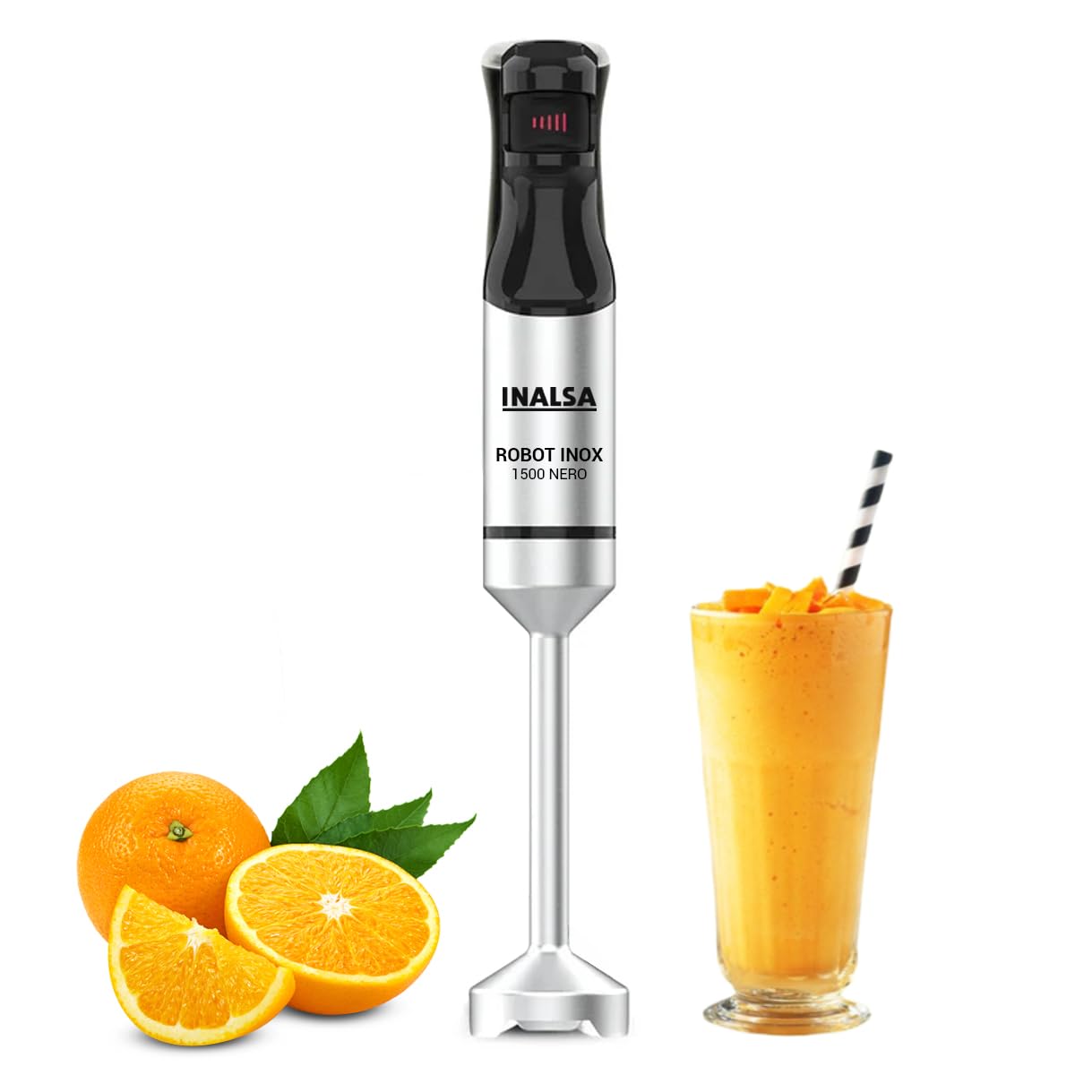 Inalsa Hand Blender 1500Watts|Silent Dc Copper Motor|Variable Speed With Stepless Technology|Anti-Splash Technology| Detachable 