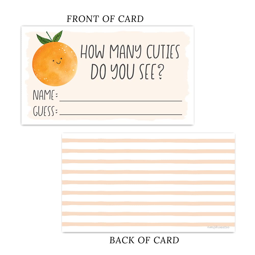 M&H Invites 50 Little Cutie Guess How Many Cuties Cards - Baby Shower Game