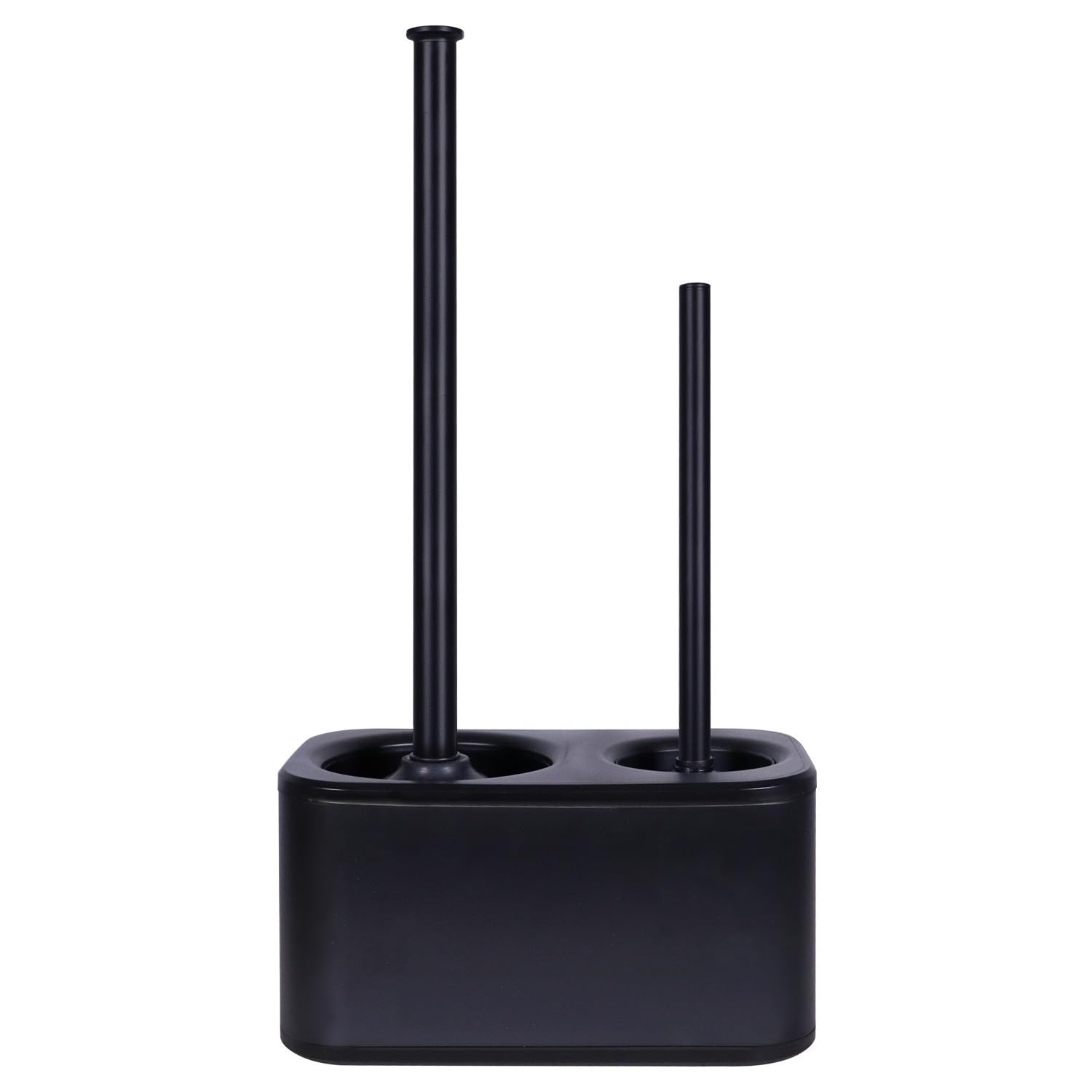 Blue Donuts Toilet Brush and Plunger Set with Holder, Sleek Minimalist Modern Oil Rubbed Bronze Bathroom Accessories Toilet Plun