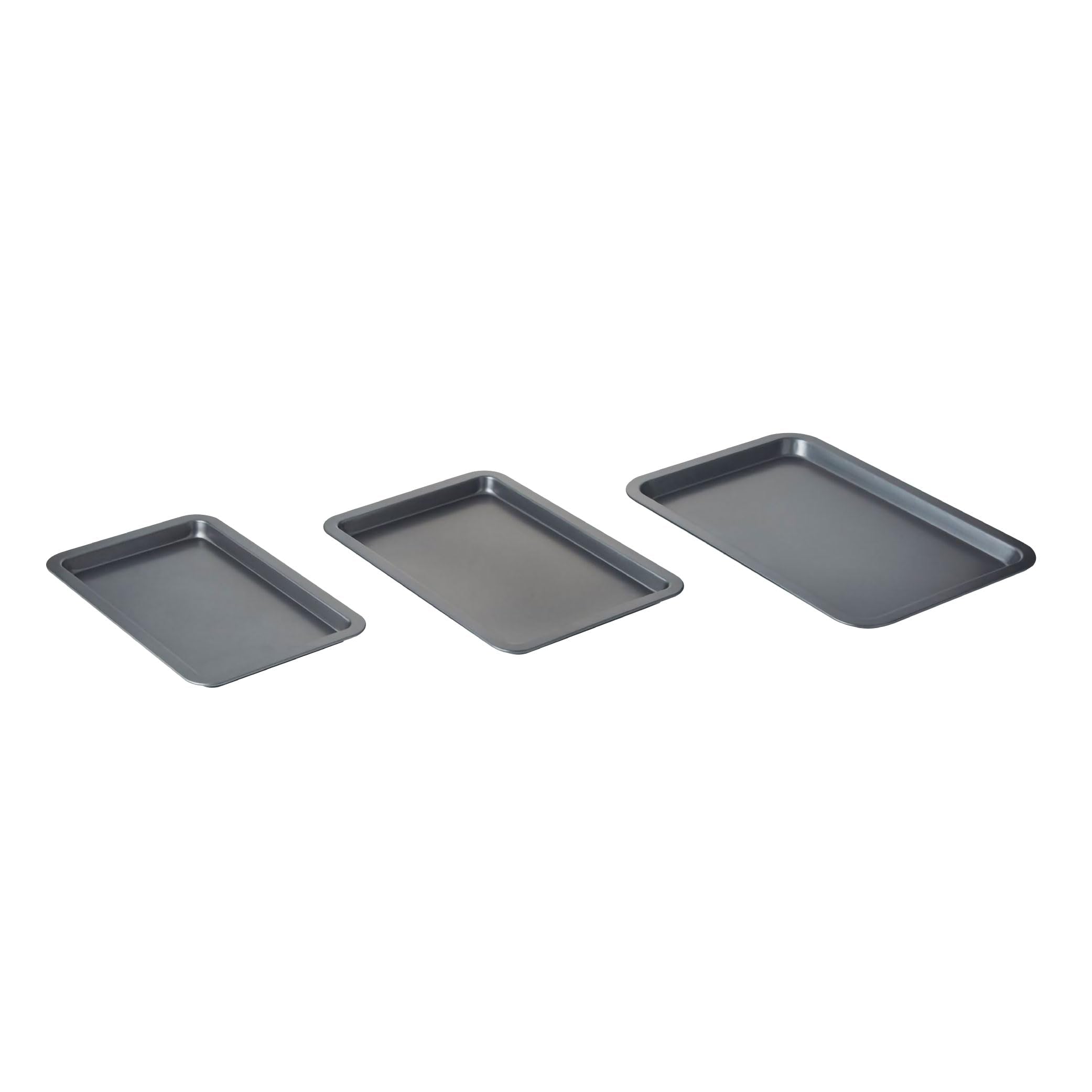 Nifty Cookie & Baking Sheets (Set Of 3) - Non-Stick Coated Steel, Dishwasher Safe, Oven Safe Up To 450 Degrees, Includes Large/M