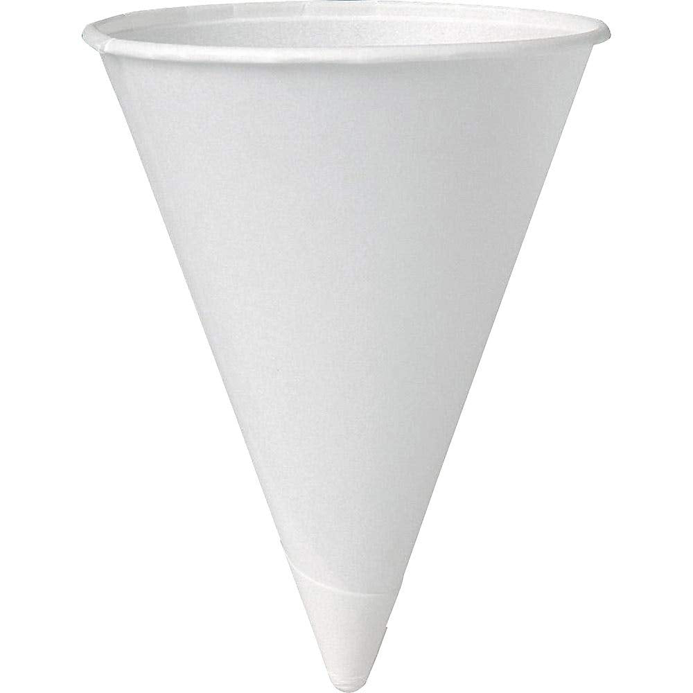 Solo 4 Oz White Paper Cone Cups (Case Of 5000)