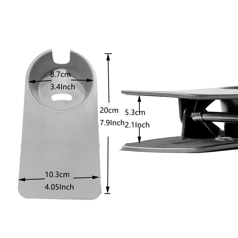 Drinking Cup Holder Clip Home Office Table Desk Side Clip Water Drink Beverage Soda Coffee Mug Holder Cup Clip Design (Grey)