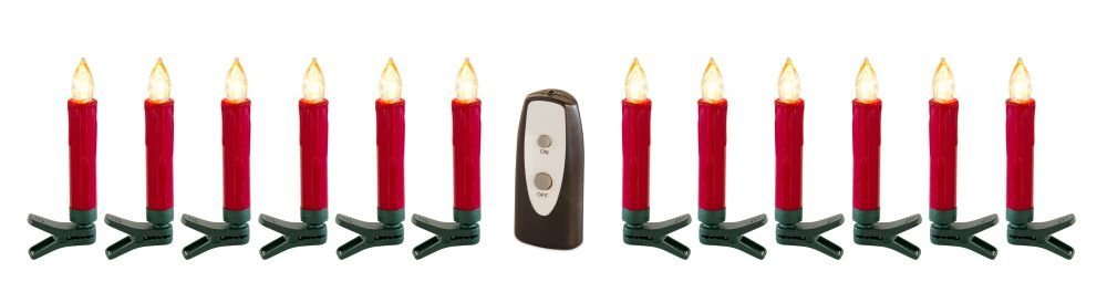 Melrose 73648 Plastic LED Tree Taper Candle, Set of 12