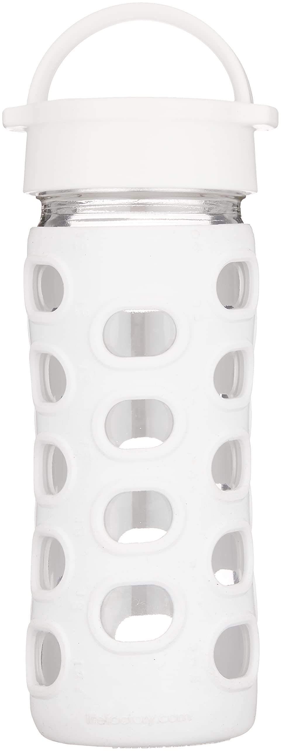 LIFEFACTORY Classic 350 Optic White 129215 Glass Bottle, Approx. Width 2.8 x Depth 3.1 x Height 8.7 inches (7 x 8 x 22 cm), Appr