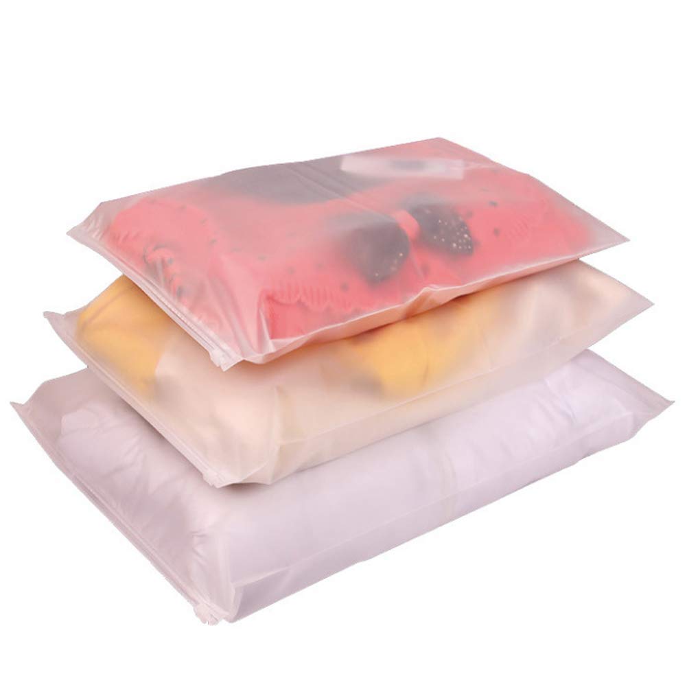 12 Pcs Matte Frosted Travel Storage Bag Reusable Zip-Lock Seal Storage Bag Luggage Clothes Shoes Makeup Packing Pouch Organizer