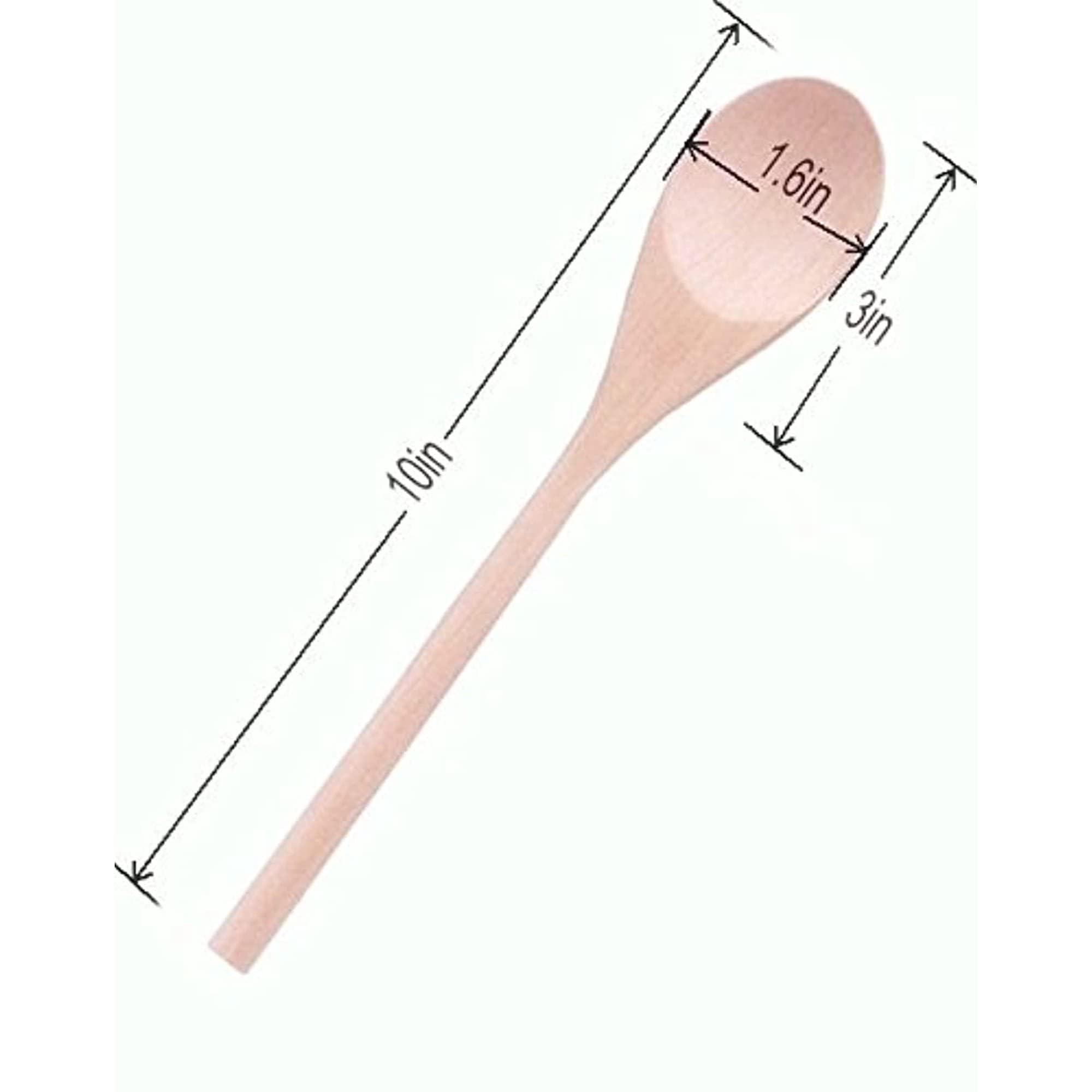 Kitchen Wooden Spoons Mixing Baking Serving Utensils Puppets 10 In - 12 Pack