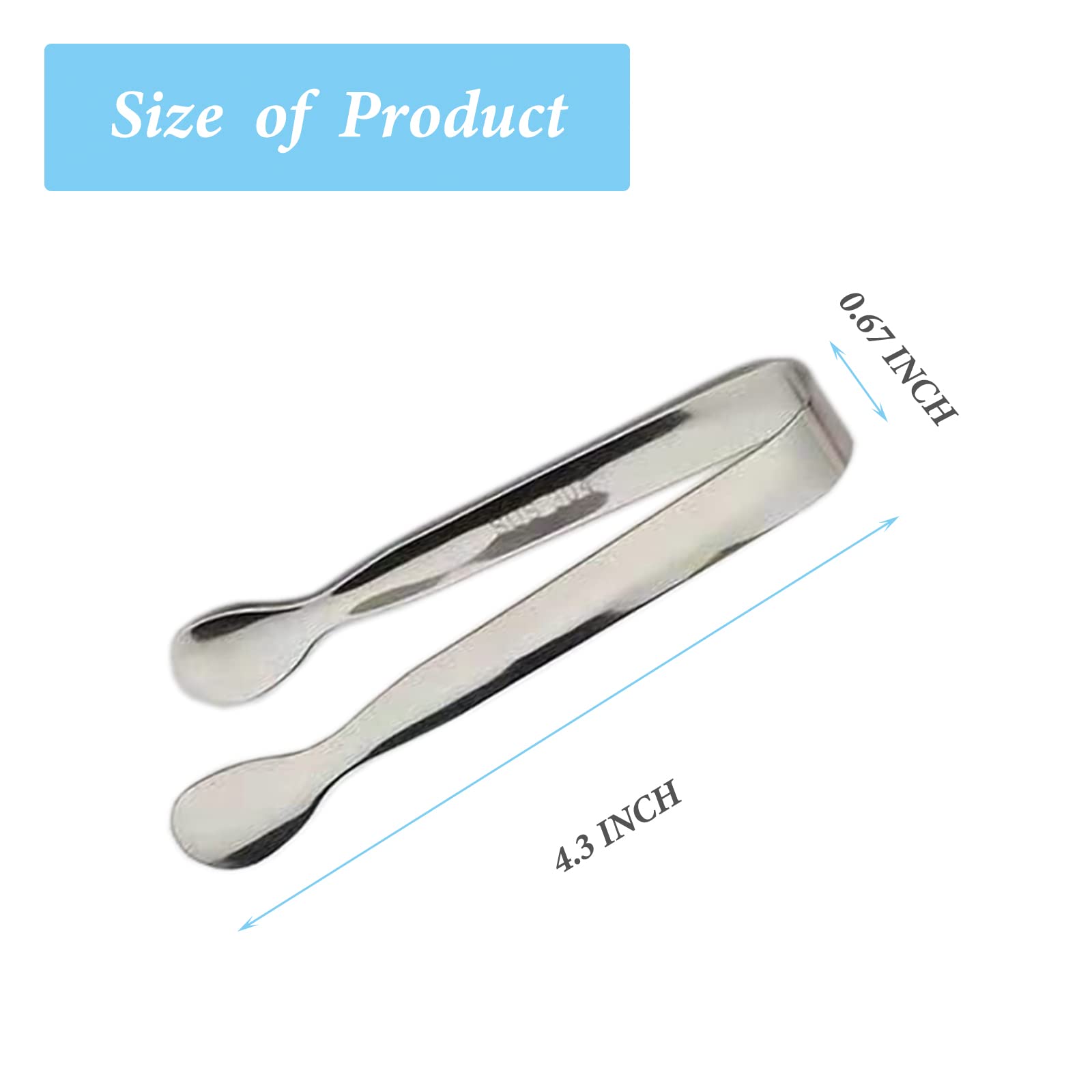 12Pcs Ice Tongs Mini Sugar Tongs 4.25Inch Stainless Steel Small Serving Tongs, Small Kitchen Tongs For Appetizers,Tea Party, Cof