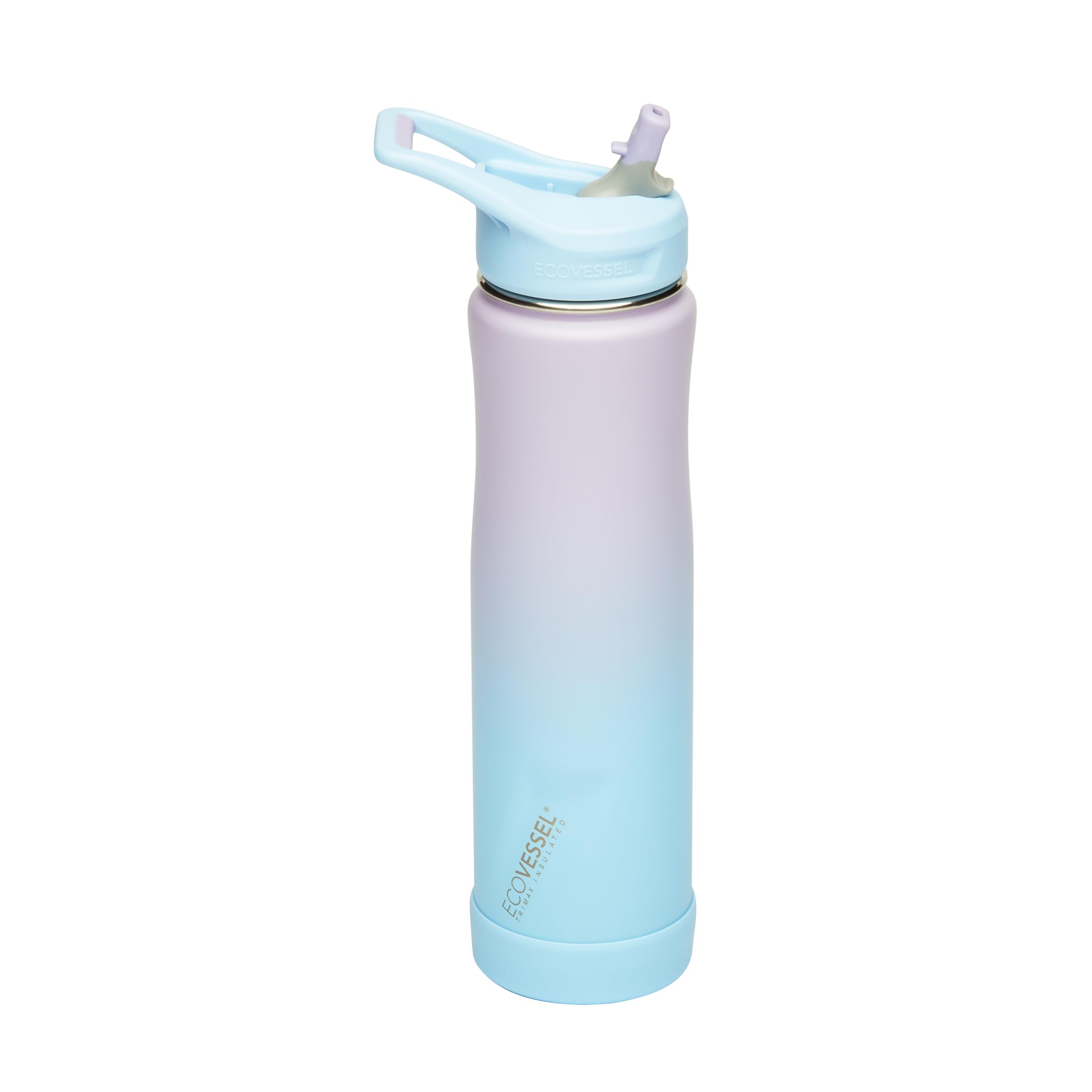 EcoVessel Summit 24 oz Insulated Straw Water Bottle Floral Puff
