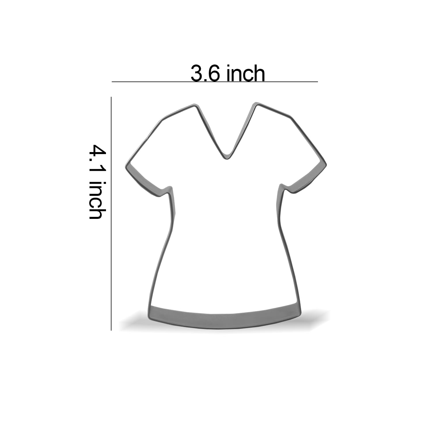 Keewah Nurse Scrubs Cookie Cutter, 4.1   , Stainless Steel