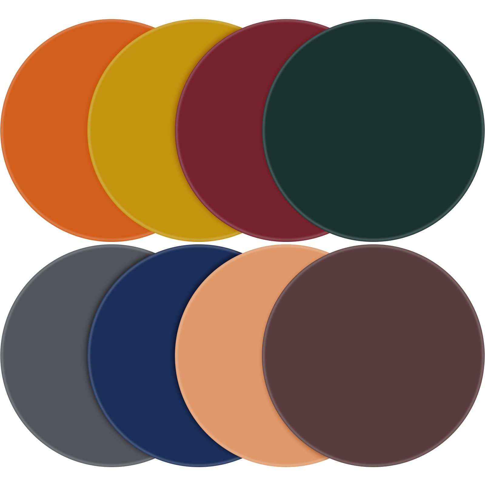 Chuangdi 8 Pcs Jar Opener Rubber Jar Gripper Pads 5'' Round Coasters Heat Insulation Pad Trivet Non Tear Multi-Purpose Bottle Li