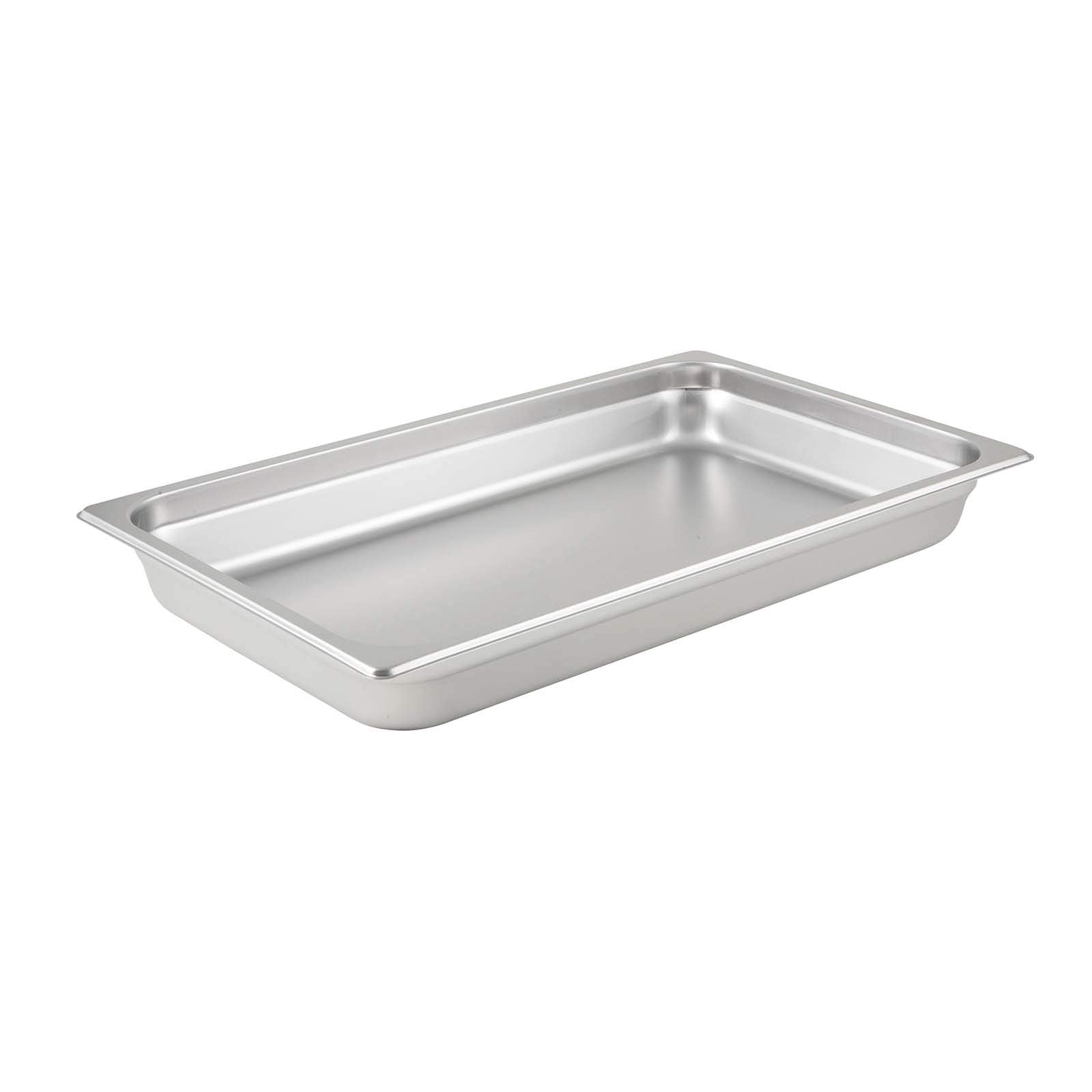 Winco Full Size 2.5 Deep Metal Food Pan/Steam Table Pan, Anti-Jam, 23 Gauge