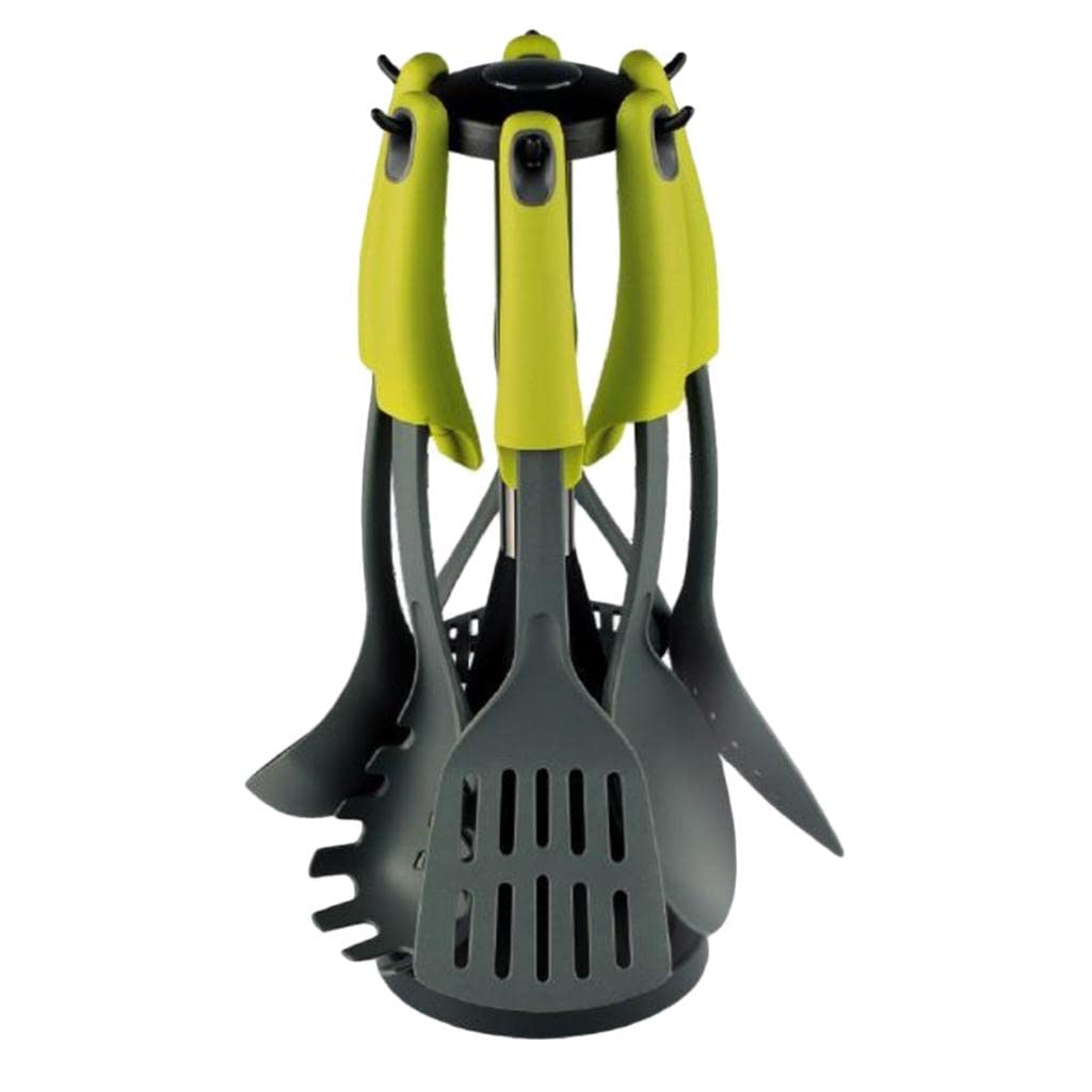 Ujeavette 7Pcs Silicone Kitchen Utensils Set Heat Resistant Cooking Tool Green