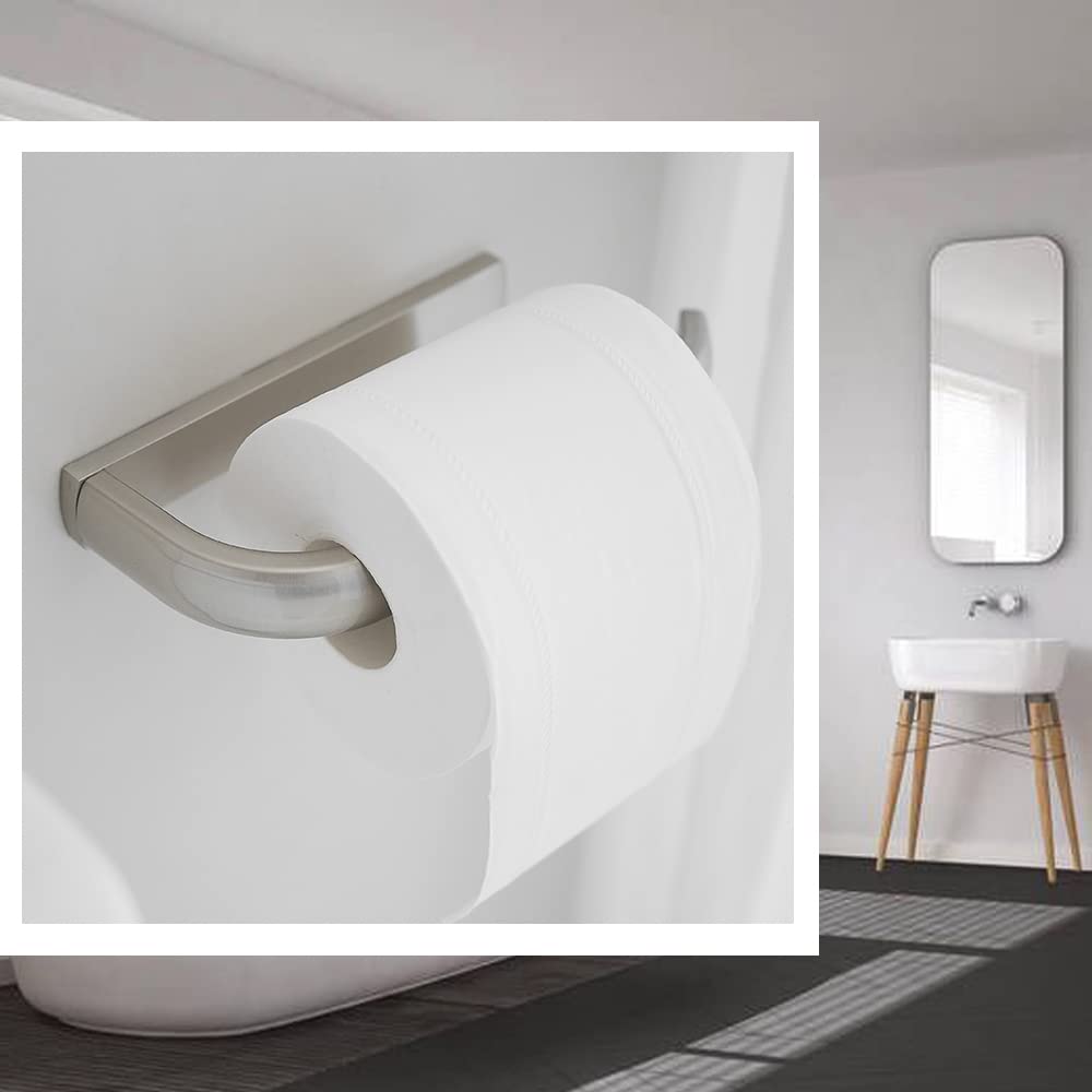 BESy Brass Toilet Tissue Paper Holder Brushed Nickel Bathroom Accessories Wall Mounted  Rust Protection