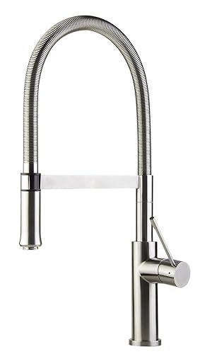 Alfi Brand Ab2015 Gooseneck Single Hole Faucet Brushed Stainless Steel