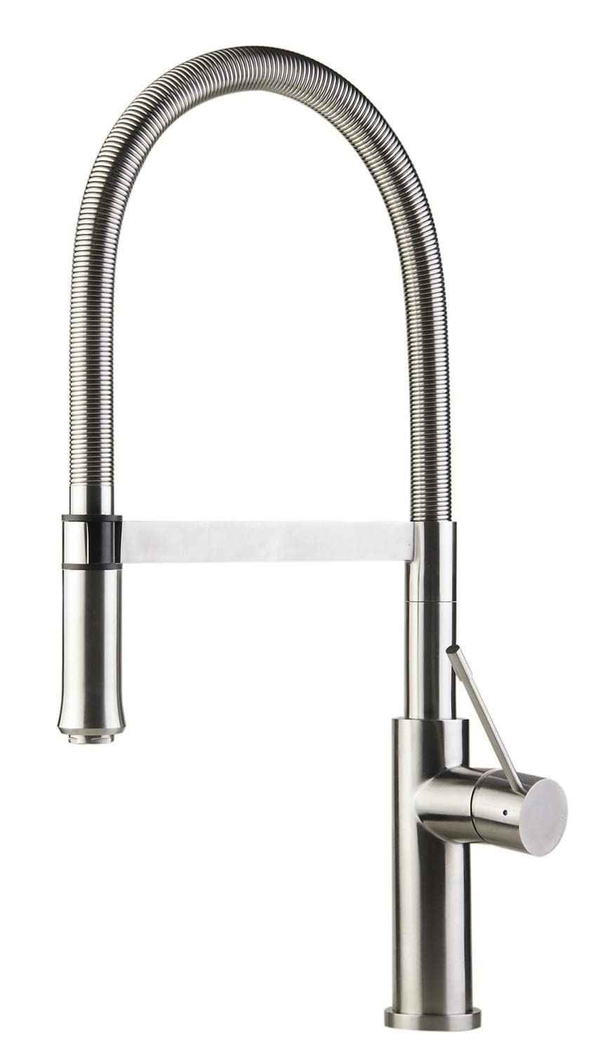 Alfi Brand Ab2015 Gooseneck Single Hole Faucet Brushed Stainless Steel