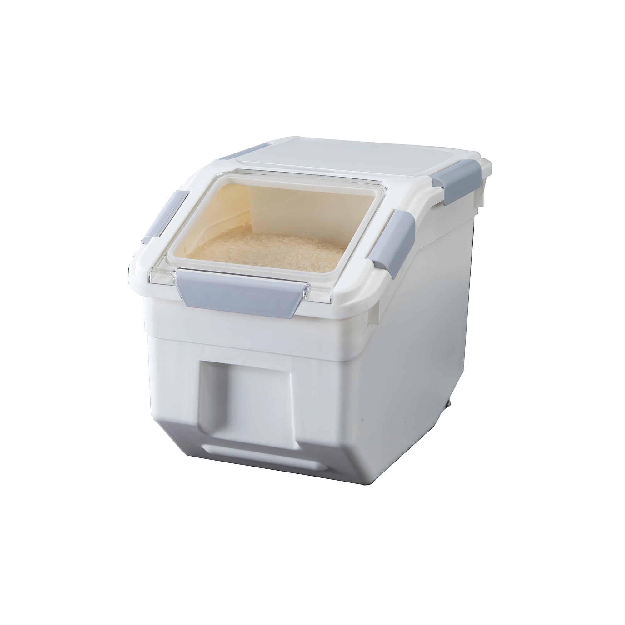 Hanamya 10 Liter / 20 Lbs Rice Storage Container With Measuring Cup, Bpa Free, For Rice | Grain | Pet Food | Flour, 1 Count, Whi