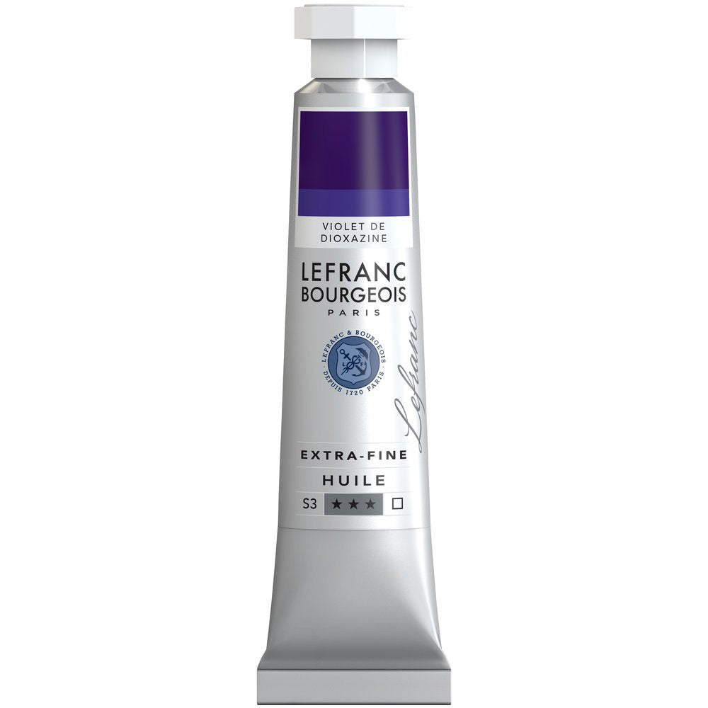 Lefranc Bourgeois Extra Fine Lefranc Oil Paints Artist Pigments, Oil-Based Paint, Dioxazine Violett, 20 ml