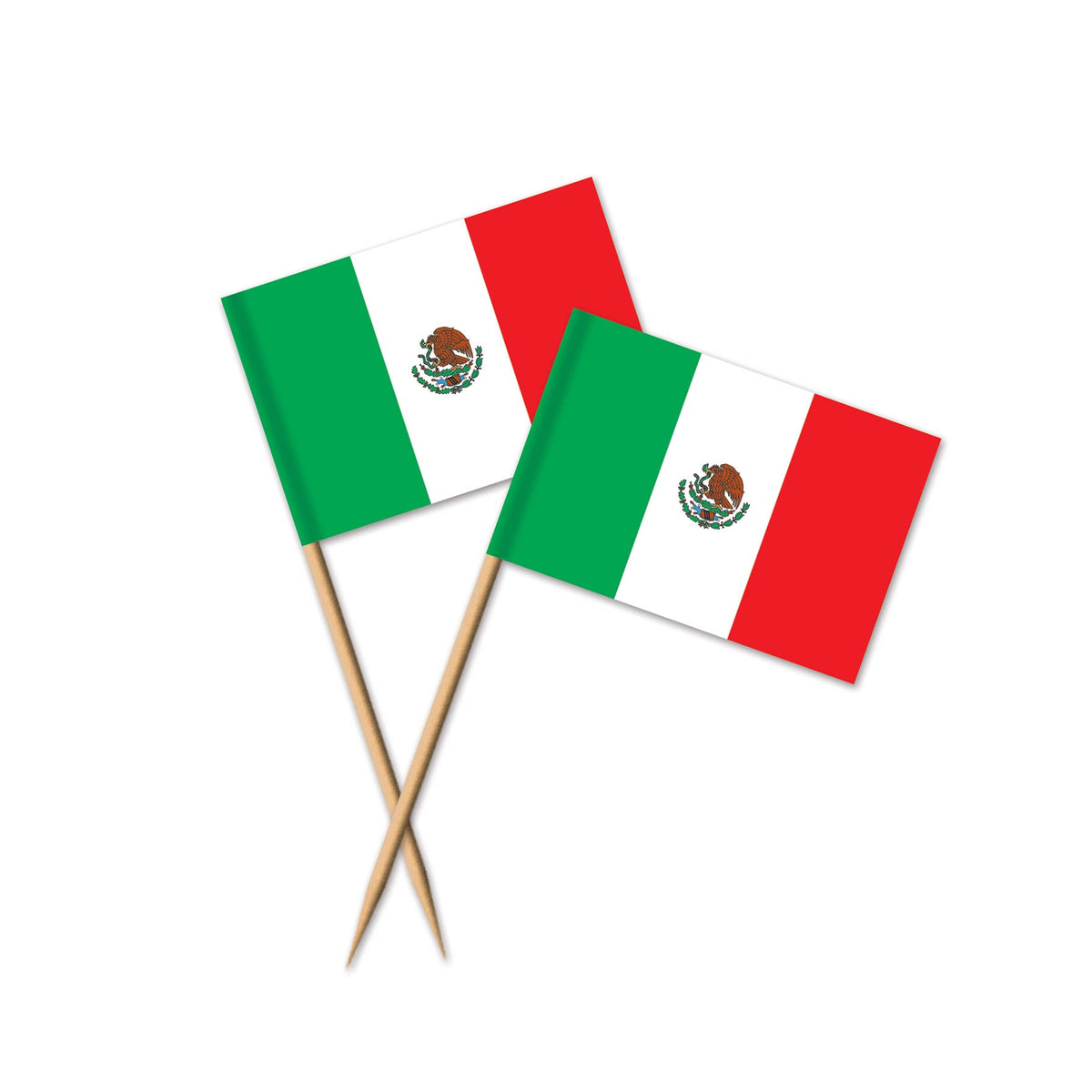 Beistle S60112Az4 Mexican Flag Picks, Red/White/Green