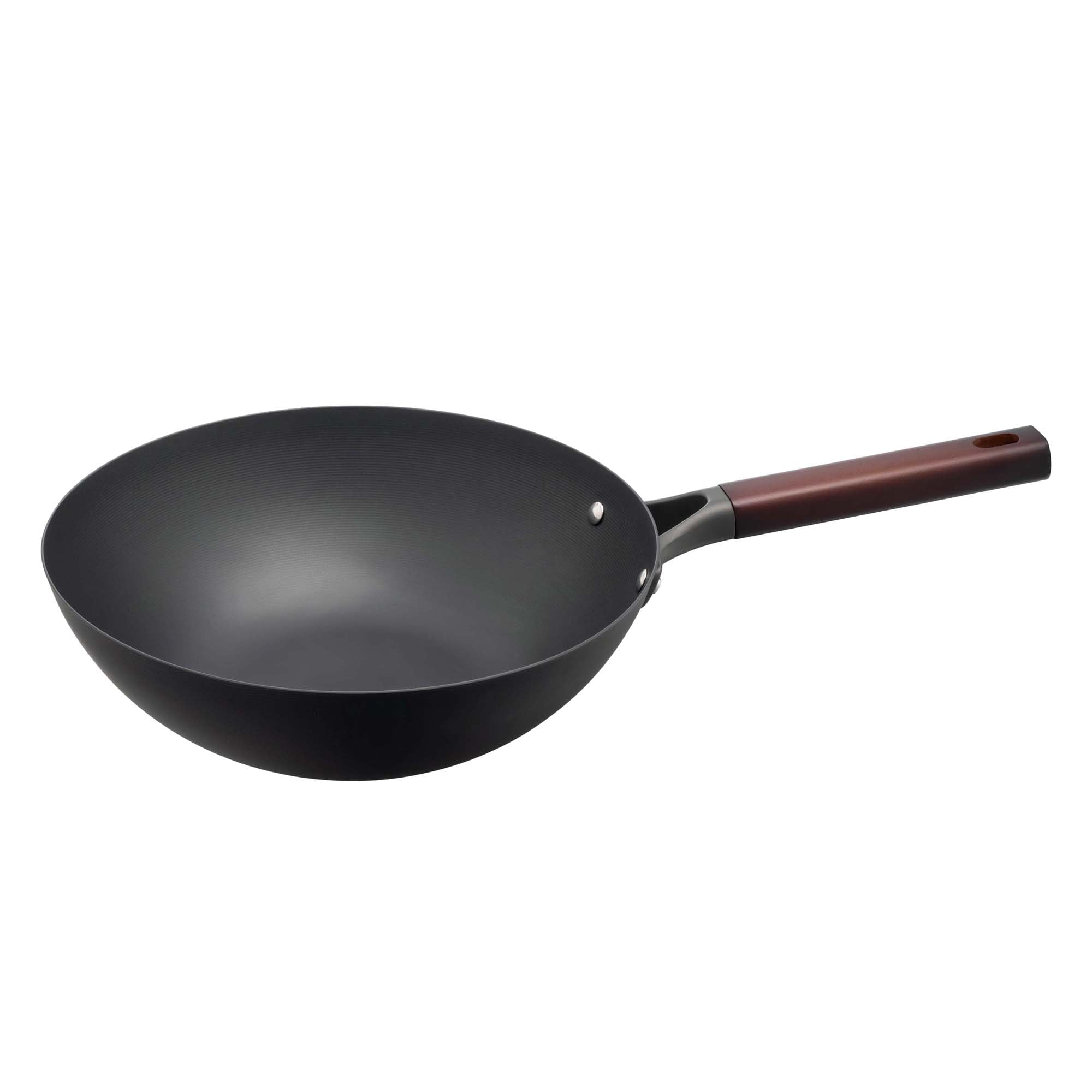 Helen'S Asian Kitchen Deluxe Pre-Seasoned Wok, Non-Stick Carbon Steel And Wood Handle