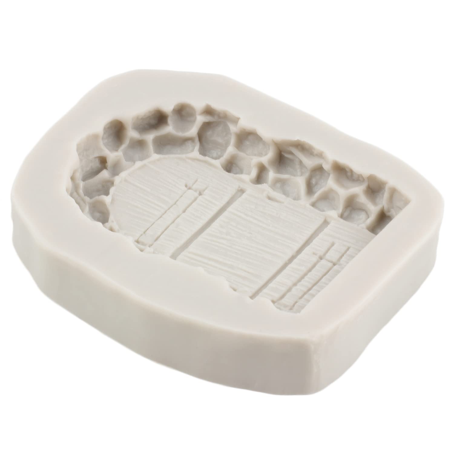 Sijiangmold Enchanted Fairy Garden Fairy Gnome Home Door Silicone Mold Stone Path Fondant Mold Brick Wall Texture Mold For Cake