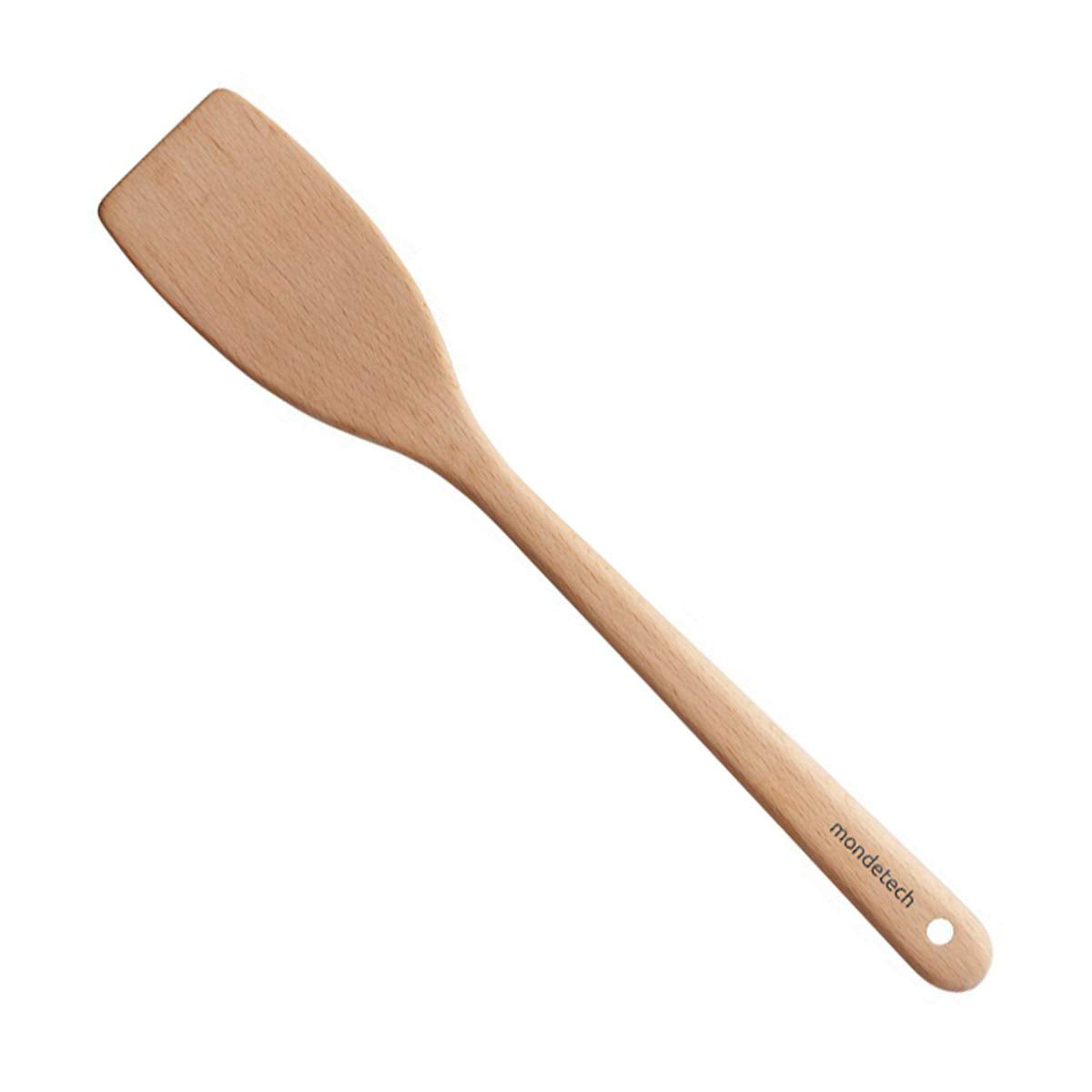 Mondetech Pure Natural Beech Wooden Spatula Turner For Nonstick Cookware