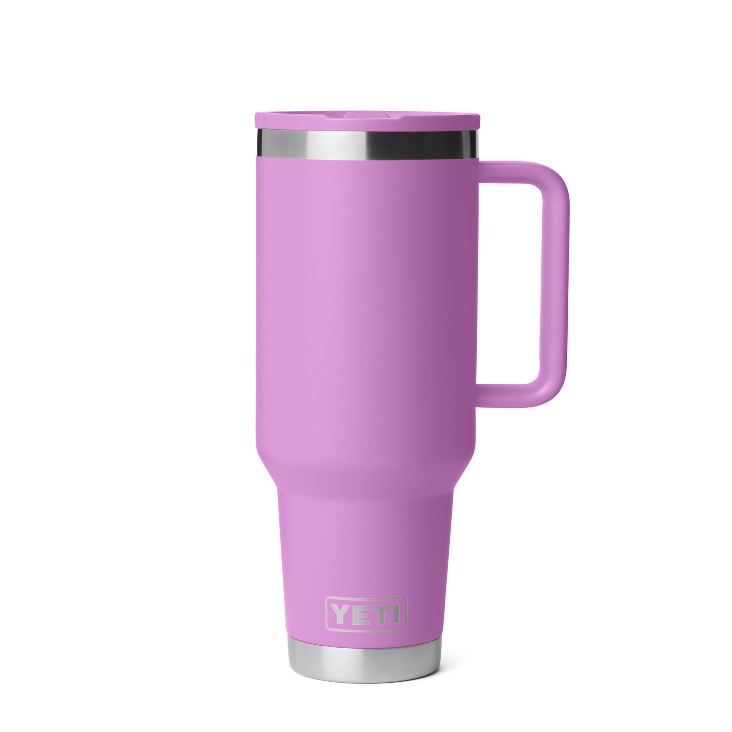 Yeti Rambler 40 Oz Travel Mug With Flip Straw Lid  Stainless Steel, Vacuum Insulated, Leakproof, Cup Holder Friendly, Desert Bl