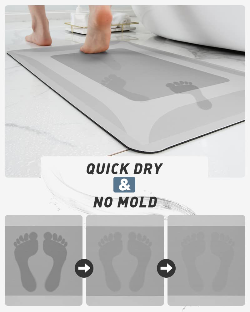 Sixhome-Bath Rug-Quick Dry Absorbent Rubber Backed Thin Bathroom Rugs Fit Under Door-Bath Mats For Bathroom Floor Mat In Front O
