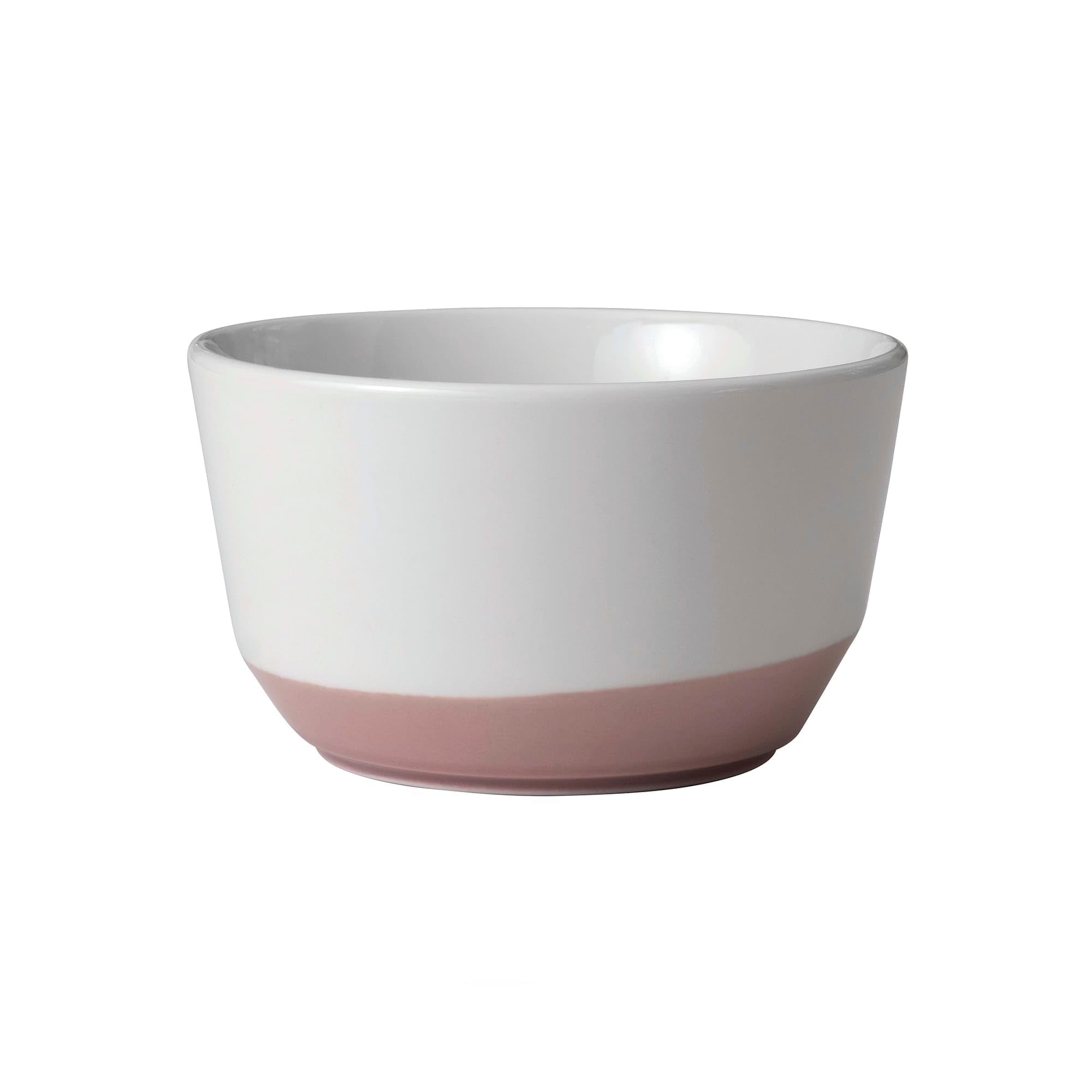 Libbey Austin Himalayan Pink Porcelain Salad Soup Bowls, Modern Style Large Soup Bowls Set of 4, Stackable Ceramic Bowls Set for