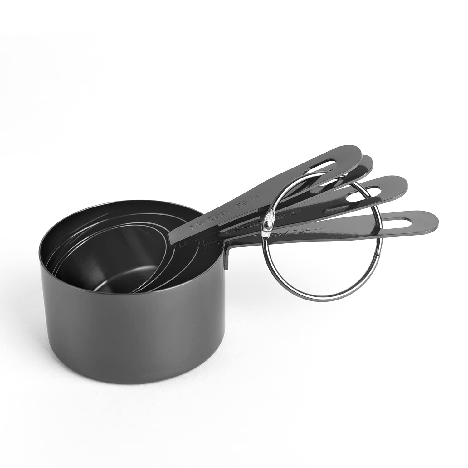 Rebekah Measuring Cups And Spoon Set, Stainless Steel Kitchen Metal Spoons With Scale, Metric Scoops Heavy Duty Solid Measuremen