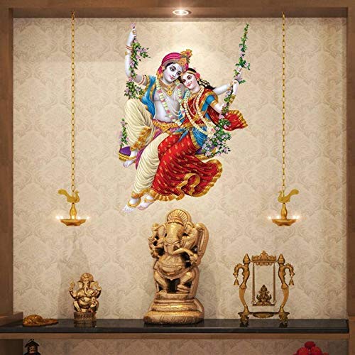 Rangoli Large Wall Sticker Multicolor Vinyl 50 Or 70 Cm Pack Of 1