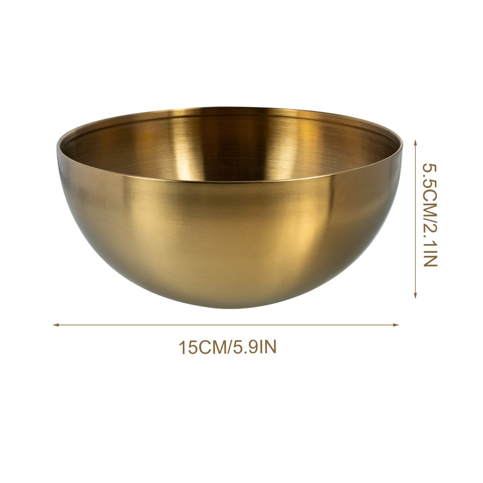 Healeved Gold Bowl Decorative Bowls Large Mixing Bowl Stainless Steel Salad Bowl Golden Food Containers Pasta Bowls Copper Bowl