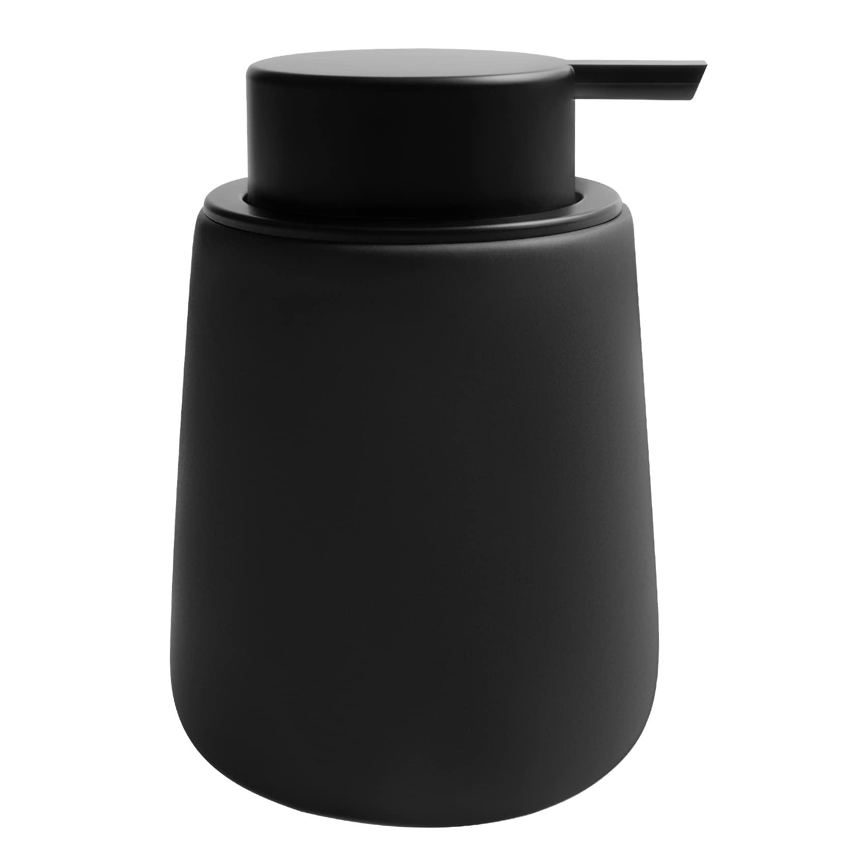 Toozfo Soap Dispenser Ceramic With Easy-To-Press Pump Hand Lotion Liquid Dispenser For Shampoo Bathroom Kitchen 12 Oz Black
