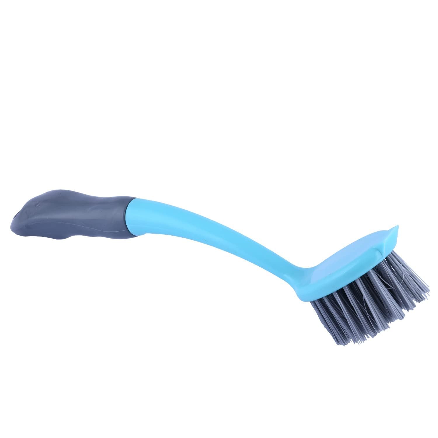 Ergonomic Cleaning Brush With Pet Bristles, Pp Round Handle, Comfortable Grip, 28.3 Cm, Easy To Hang