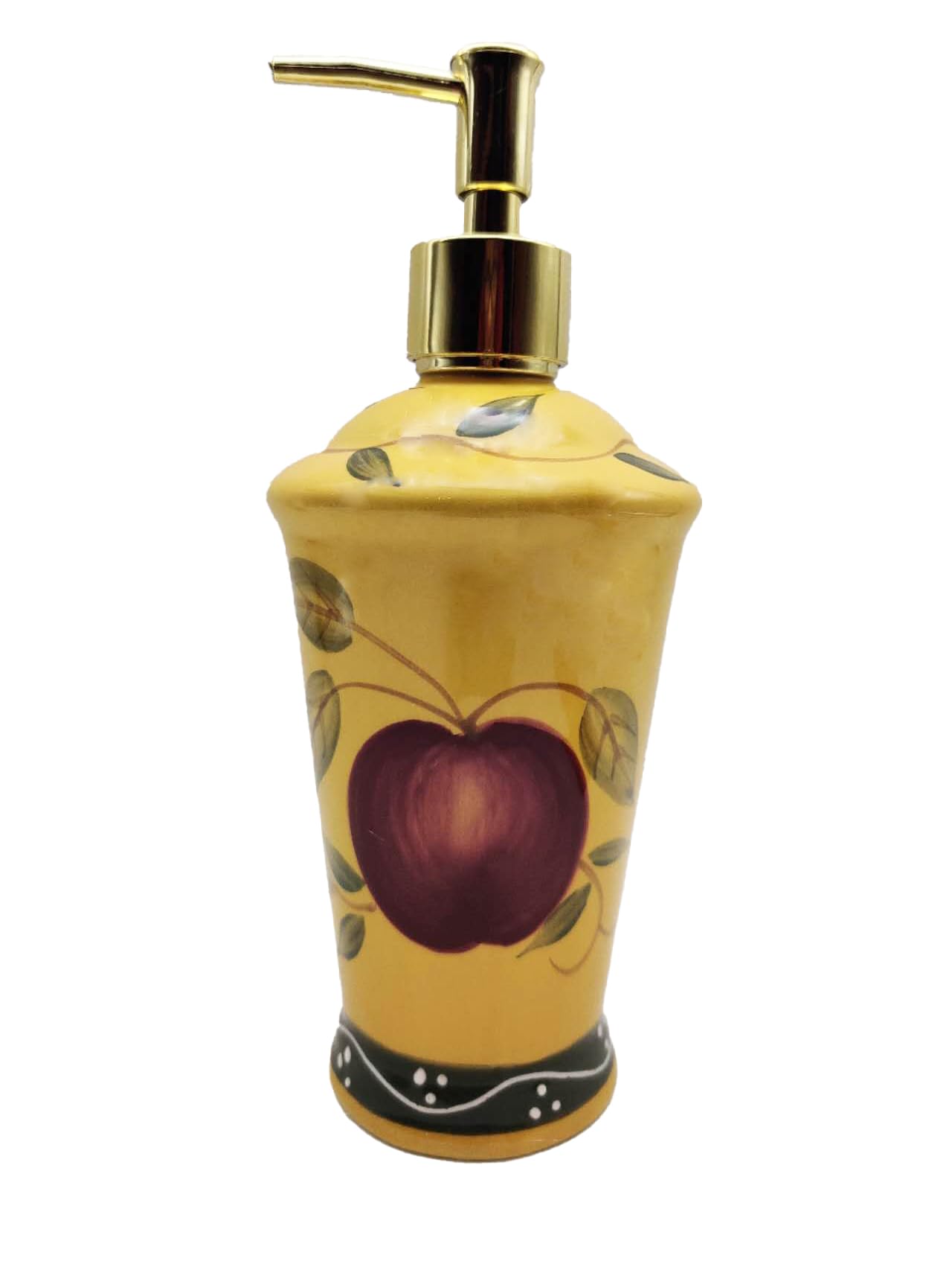 Ack Ceramic Hand Painted Tuscany Fruit D  Cor Refillable Soap Dispenser,Lotion Jar, Kitchen D  Cor, Bathroom D  Cor