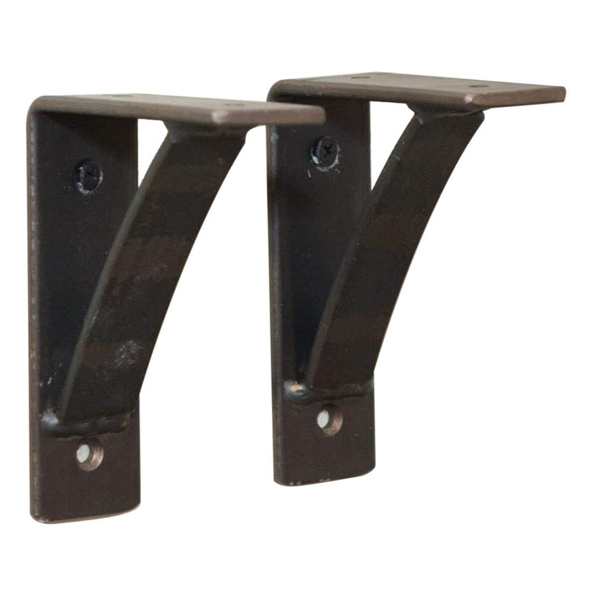 Rrd Steel Mantel Brackets Heavy Duty (2 Pack) Fireplace Mantel Brackets - Countertop Support Bracket - Hand Welded Steel Bracket