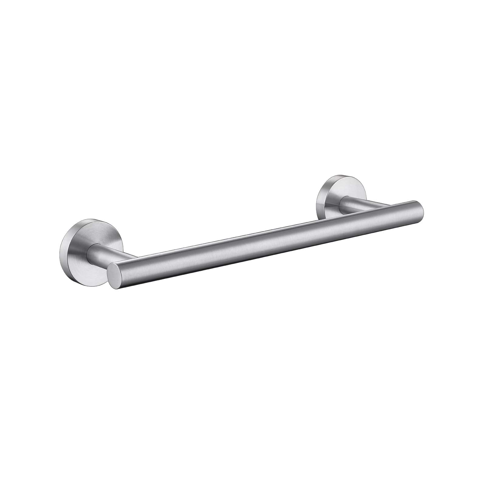 Tastos 12 Inch Single Towel Bar Rack Brushed Nickel, Sus 304 Stainless Steel Round Bathroom Towel Bar Heavy Duty Towel Holder Ki