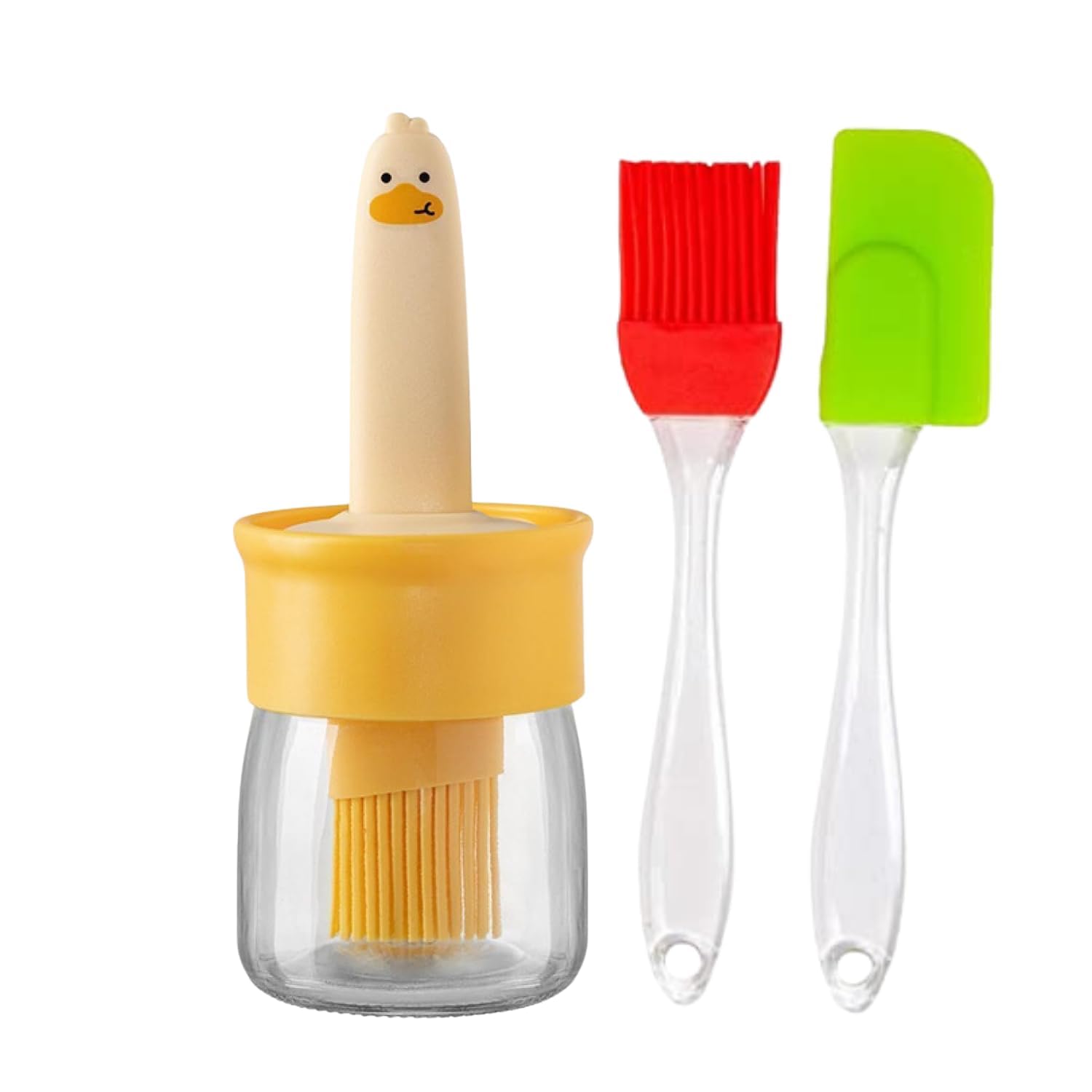 2In1 HighTemperature Resistant Oil Dispenser And Silicone Brush  Ideal For Barbecue And Kitchen Cooking