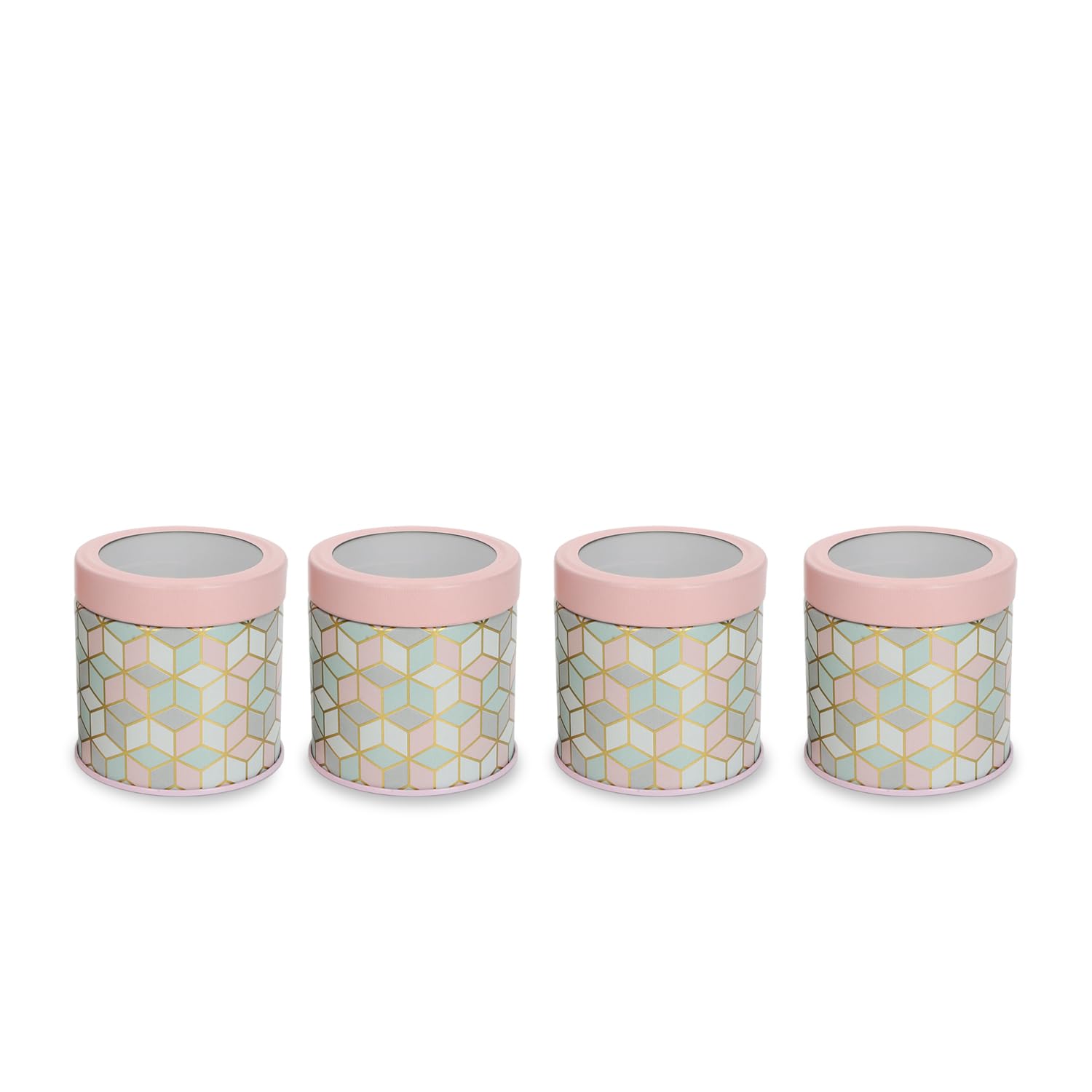 Jarsome Maroc Collection Airtight Kitchen Container Set - Food Grade Metal Jars For Spices, Seeds, Green Tea - Storage Canisters