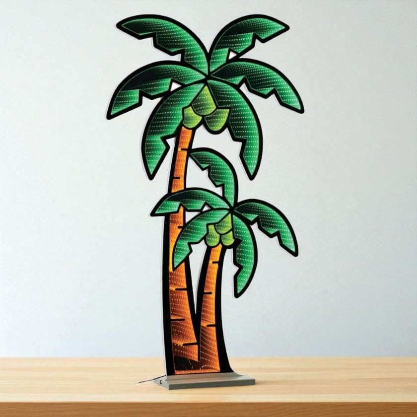 Palm Tree Ekkolight 48H Acrylic UL Plug