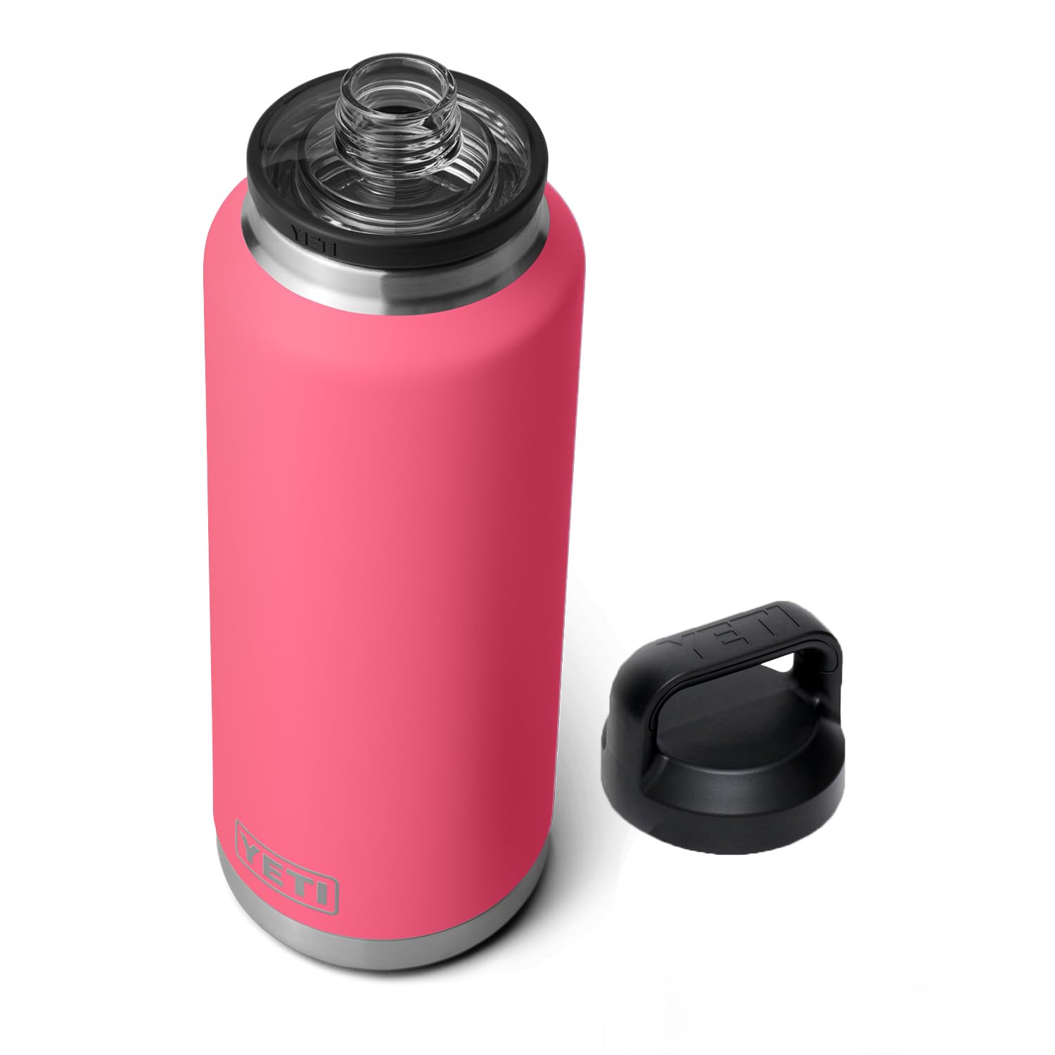 YETI Rambler 46 oz Bottle, Leakproof, Vacuum Insulated, Stainless Steel with Chug Cap, Tropical Pink