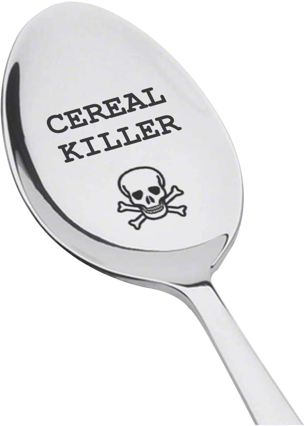 Boston Creative Company Cereal Killer Spoon | Funny Spoon Gift For Friends | Cereal Spoon | Engraved Spoon