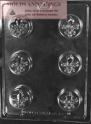 Fleur De Lis Cookie Chocolate Candy Mold With Copyrited Candy Making Instruction
