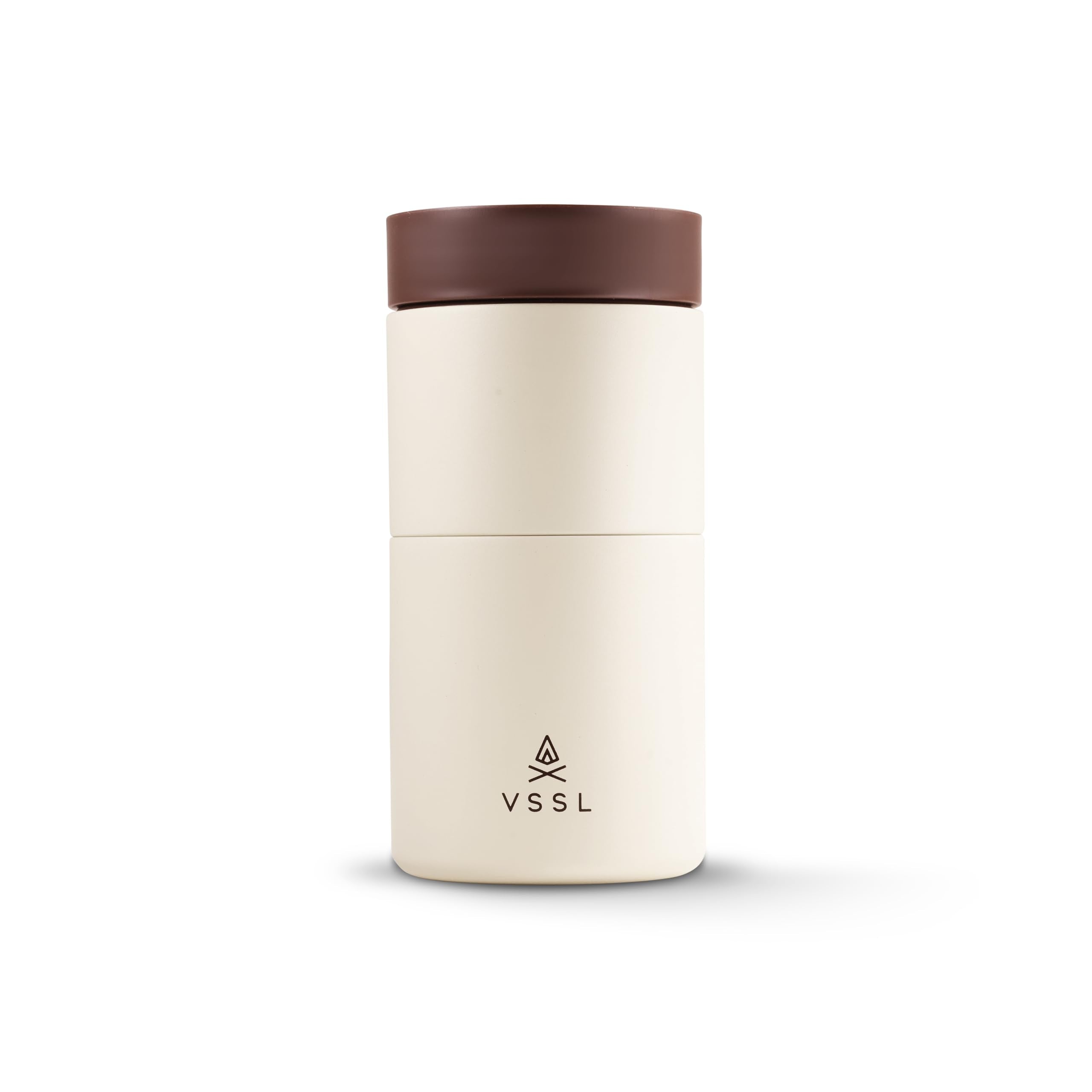 VSSL Nest Pour Over Coffee Set - Compact 10 oz Double Walled Mug, Cream, Stainless Steel, Model B143251-000A