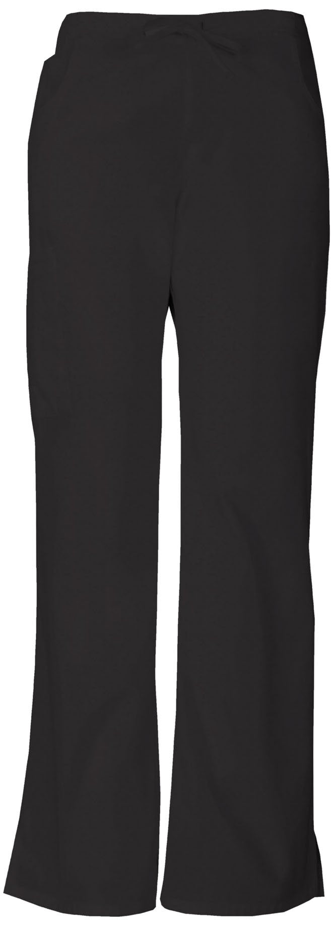 Cherokee Womens Signature Mid Rise Drawstring Cargo Medical Scrubs Pants, Black, 4X-Large Us