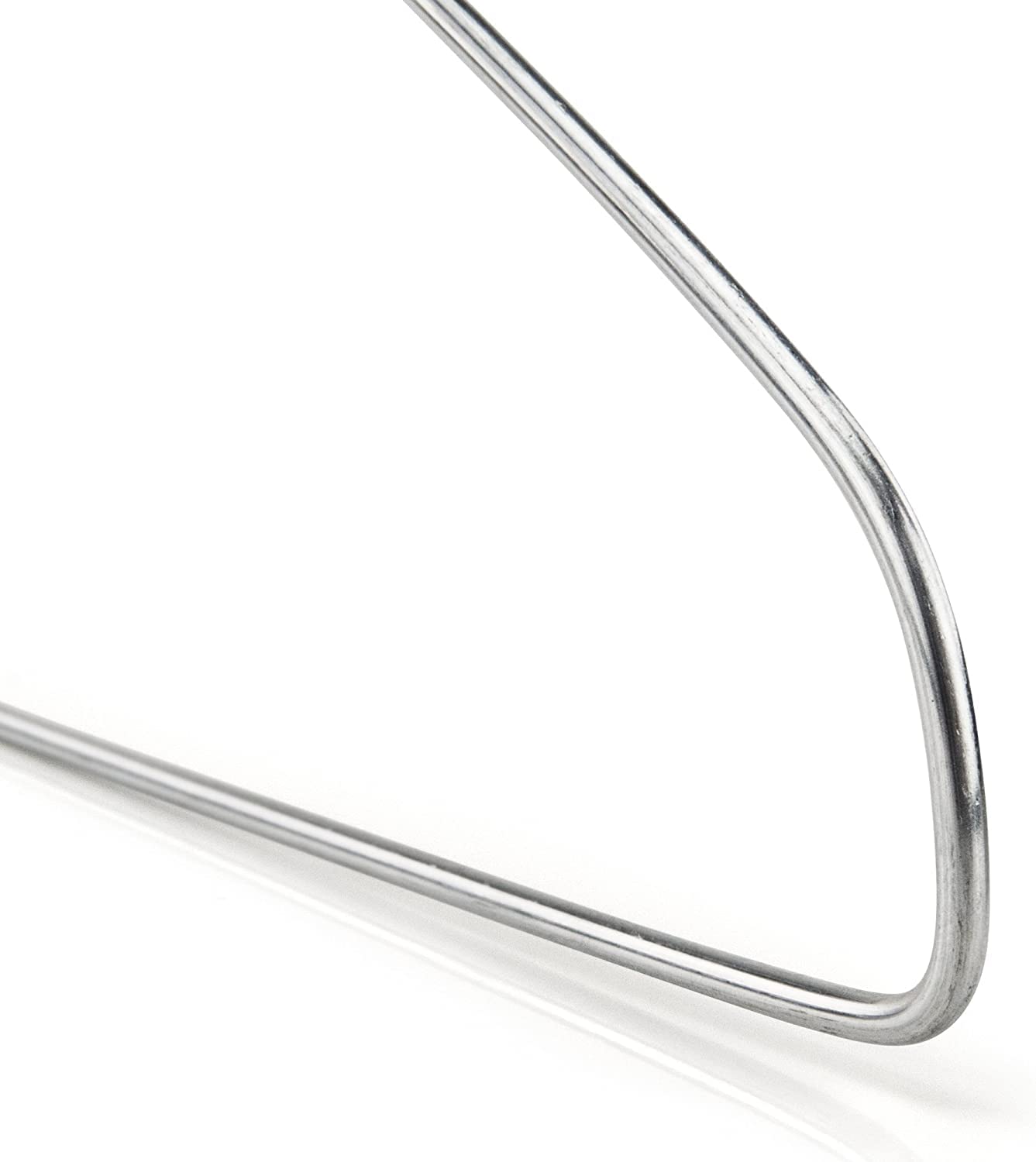 HANGERWORLD Silver Metal Wire Clothes Hangers 16inch 13 Gauge Clothes Garment Coat Hanger (20 Pack)