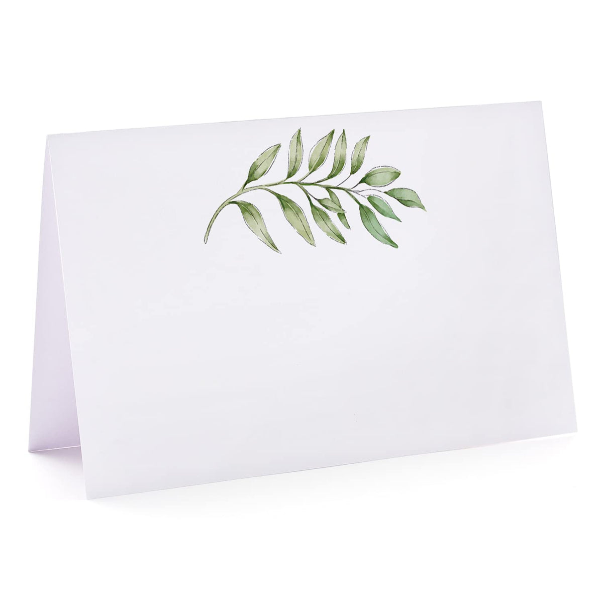 50 Pack Place Cards, Wedding Name Place Cards, Greenery Table Place Cards For Wedding Or Party, Seating Place Cards For Tables,